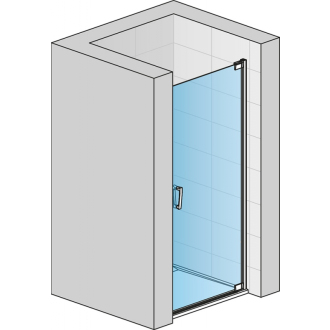 SANSWISS CADURA Jednokrídlové dvere pravé / 1 strana rohového vstupu aluchróm CA1CD0755068