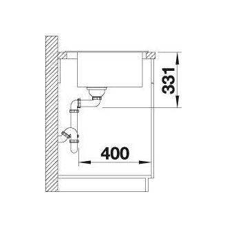 Blanco PLEON 6 523688 jednodrez bez odkvapu aluminium drez vstavaný
