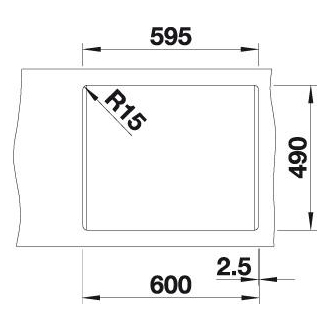 Blanco PLEON 6 523688 jednodrez bez odkvapu aluminium drez vstavaný
