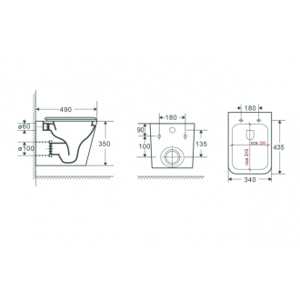 ORLO závesné wc rimless + SLIM sedátko soft-close, hranaté OLKLT052E