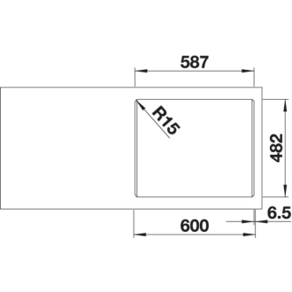 Blanco DANA 6 525323 jednodrez bez odkvapu drez vstavaný