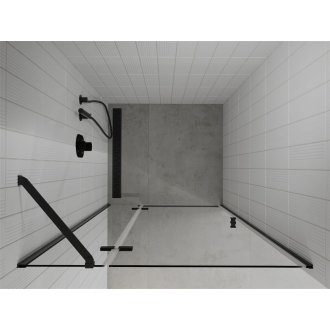 MEXEN ROMA sprchové dvere 70x190 cm 6mm, čierna-číre 854-070-000-70-00