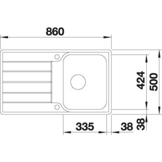 Blanco CLASSIMO 45 S-IF 525330 drez s odkvapom, obojstranný nerez, vstavaný/do roviny