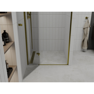 MEXEN ROMA sprchové dvere 90x190 cm 6mm, zlatá-číre 854-090-000-50-00