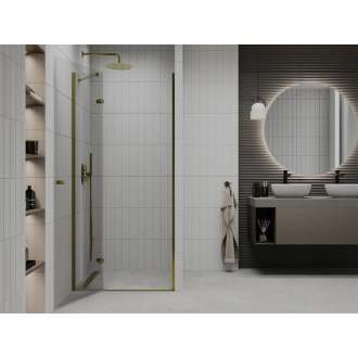 MEXEN ROMA sprchové dvere 90x190 cm 6mm, zlatá-číre 854-090-000-50-00
