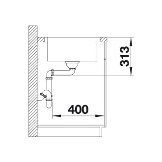 Blanco CLASSIMO 45 S-IF 525330 drez s odkvapom, obojstranný nerez, vstavaný/do roviny