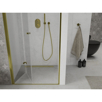 MEXEN LIMA sprchové dvere zalamovacie 70x190 cm 6mm, zlatá-číre 856-070-000-50-00