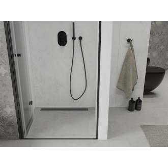 MEXEN LIMA sprchové dvere zalamovacie 90x190 cm 6mm, čierna-číre 856-090-000-70-00