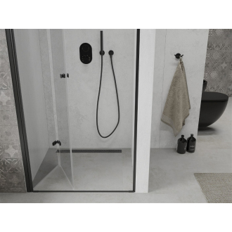 MEXEN LIMA sprchové dvere zalamovacie 90x190 cm 6mm, čierna-číre 856-090-000-70-00