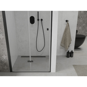 MEXEN LIMA sprchové dvere zalamovacie 90x190 cm 6mm, čierna-číre 856-090-000-70-00