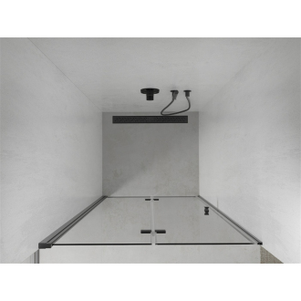 MEXEN LIMA sprchové dvere zalamovacie 90x190 cm 6mm, čierna-číre 856-090-000-70-00
