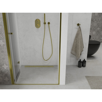MEXEN LIMA sprchové dvere zalamovacie 100x190 cm 6mm, zlatá-číre 856-100-000-50-00