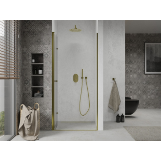 MEXEN LIMA sprchové dvere zalamovacie 100x190 cm 6mm, zlatá-číre 856-100-000-50-00
