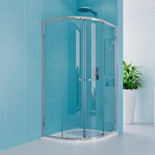 Mereo Kora Lite sprchovací kút, R550, 80x80x185 cm, chróm ALU, sklo číre 4 mm CK35133Z