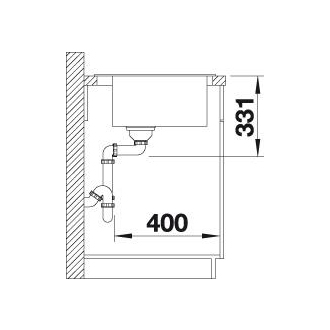 Blanco PLEON 5 523678 jednodrez bez odkvapu aluminium drez vstavaný