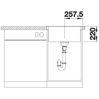 Blanco PLEON 5 523678 jednodrez bez odkvapu aluminium drez vstavaný
