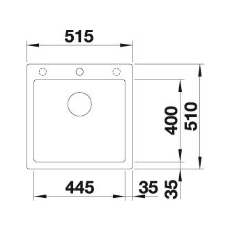 Blanco PLEON 5 523678 jednodrez bez odkvapu aluminium drez vstavaný