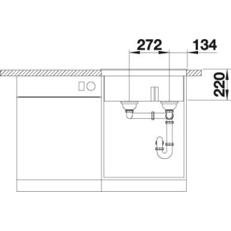 Blanco PLEON 6 Split 523698 jednodrez bez odkvapu aluminium drez vstavaný