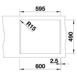Blanco PLEON 6 Split 523698 jednodrez bez odkvapu aluminium drez vstavaný