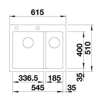 Blanco PLEON 6 Split 523698 jednodrez bez odkvapu aluminium drez vstavaný