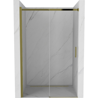 MEXEN OMEGA sprchové dvere 130x190 cm 8 mm zlatá-číre 825-130-000-50-00