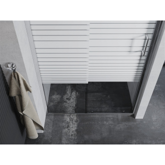 MEXEN APIA sprchové dvere 120x190 cm 5mm, chróm-pásy 845-120-000-01-20
