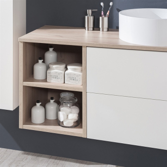 Mereo Aira desk kúpeľňová skrinka, spodná, regálová, biela, 400x530x460 mm CN715S