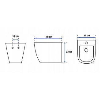 Rea Závesné WC Carlo Mini Rimless Duroplast/Flat REA-C2760