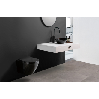 Rea Závesné WC Carlo Mini Rimless Duroplast/Flat/ZM Black REA-C8936