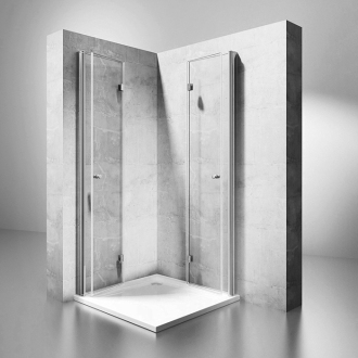 Rea Sprchovací kút 900x900x1900 bez vaničky - sklo transparent Fold N2 REA-K9991