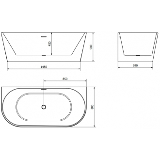 MEXEN OVAL vaňa voľne stojaca 170x80x58 52671708000