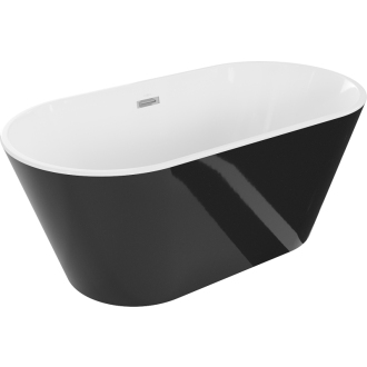 MEXEN FLAVIA vaňa voľne stojaca 150x75x58 bielo-čierna, 54031507575