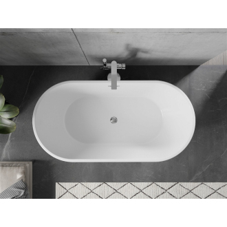 MEXEN FLAVIA vaňa voľne stojaca 150x75x58 bielo-čierna, 54031507575