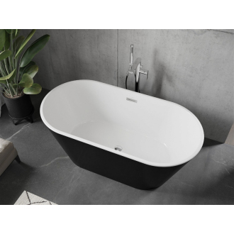 MEXEN FLAVIA vaňa voľne stojaca 150x75x58 bielo-čierna, 54031507575