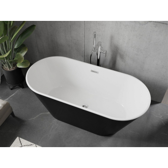 MEXEN FLAVIA vaňa voľne stojaca 160x80x58 bielo-čierna, 54031608075