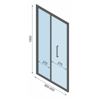 Rea Dvere sprchové 90 Rapid Fold REA-K6419