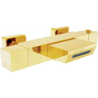 MEXEN CUBE vaňová batéria-termostatická, zlatá 77360-50