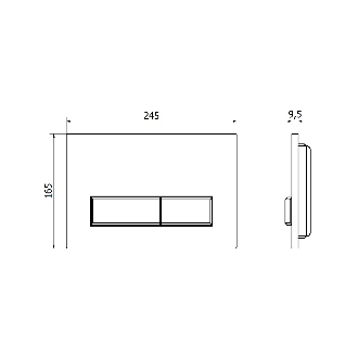 TECEdrainline rošt sklo biele 90cm 600991