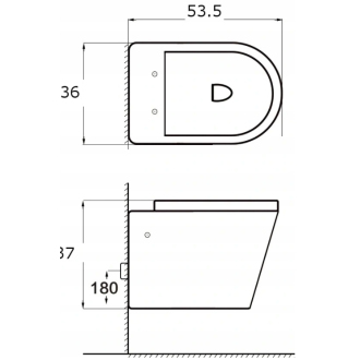 MEXEN RICO závesný klozet 56 cm + doska PP 30478000