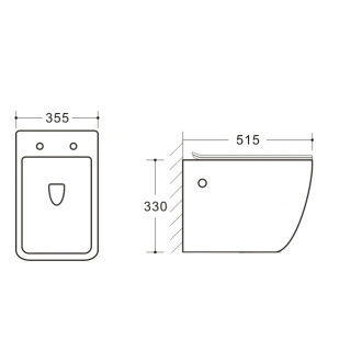MEXEN VEGA RIMLESS SLIM závesný klozet DUROPLAST 30654000