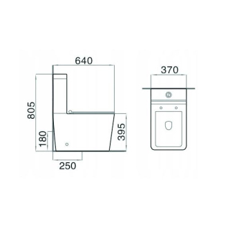 MEXEN CUBE kombi klozet 31014000