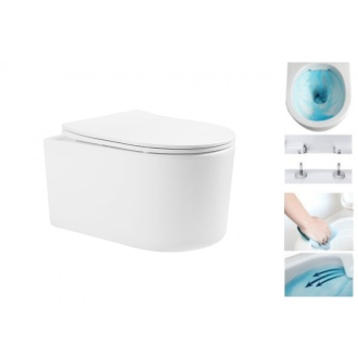 MEXEN SOFIA RIMLESS závesný klozet 48 cm, biely 3354XX00