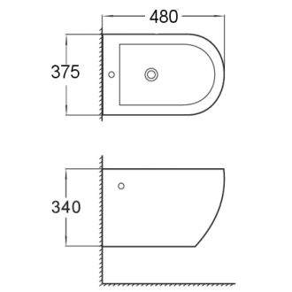 MEXEN LENA závesný bidet 48 cm 35224800