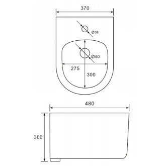 MEXEN SOFIA BLACK závesný bidet 48 cm 35544870