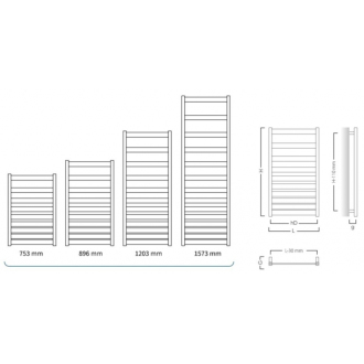 radiátor BELTI 400 x 1203 mm, farba C. podľa vzorkovníka výrobcu RADBEL4012.