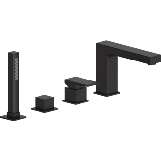 MEXEN CUBE Black vaňová batéria 4-otvorová 72932-70