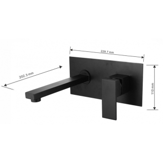 MEXEN CUBE Black umývadlová batéria 73115-70