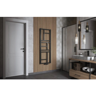 radiátor MONDRIAN 500 x 1440 mm, C31 black mat, stredové pripojenie 50 mm RADMON501431SP