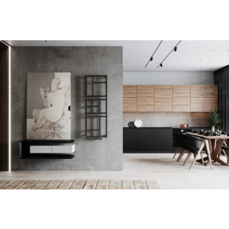 radiátor MONDRIAN 500 x 1440 mm, C31 black mat, stredové pripojenie 50 mm RADMON501431SP