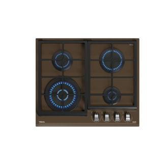 TEKA Sklenená plynová varná doska GZC 64320 XBC LB London Brick Brown Glass, 4 horáky